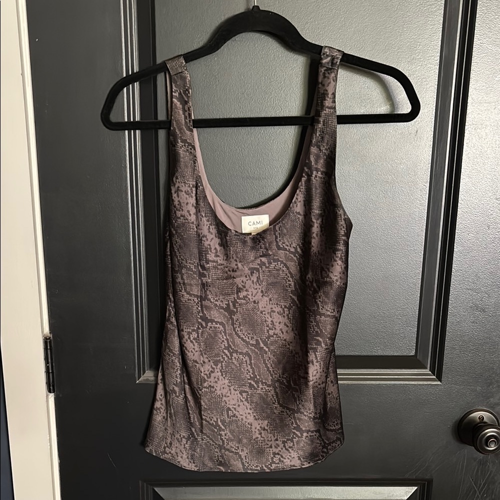 Cami NYC Fitted Graphic Tank Top Brown